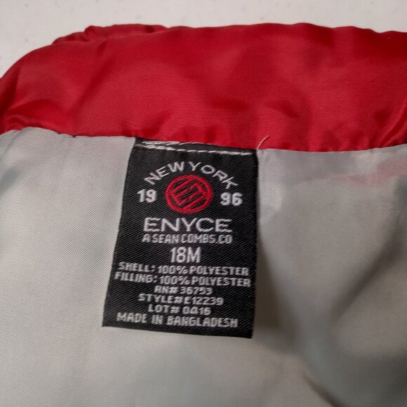 Vintage 1990s ENYCE Puffer Vest Baby Size 18 M Retro Full Zip Jacket Streetwear - Picture 11 of 16